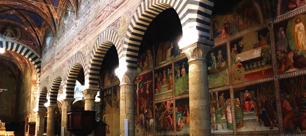 Frescoes in San gimignano cathedral - San Gimignano and Chianti Wine tour - Toursintuscany.com